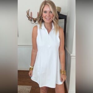 Athleisure White Polo Dress